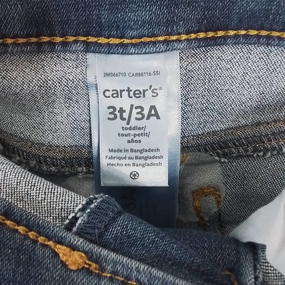 Carter's Mini Jean Skirt Size 3T‎ in Light Wash Denim w/ Adjustable Waist - Picture 10 of 11